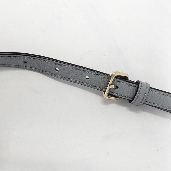 Kate Spade Lauren Way‎ Carsen Saffiano Leather Crossbody Shoulder Bag Gray Small - Picture 13 of 16